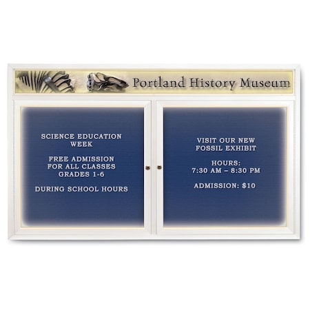 United Visual Products Indoor Enclosed Combo Board, 42"x32", Gold Frame/Black Porcelain & Buff UVCB4232G-BLKPORC-BUFF